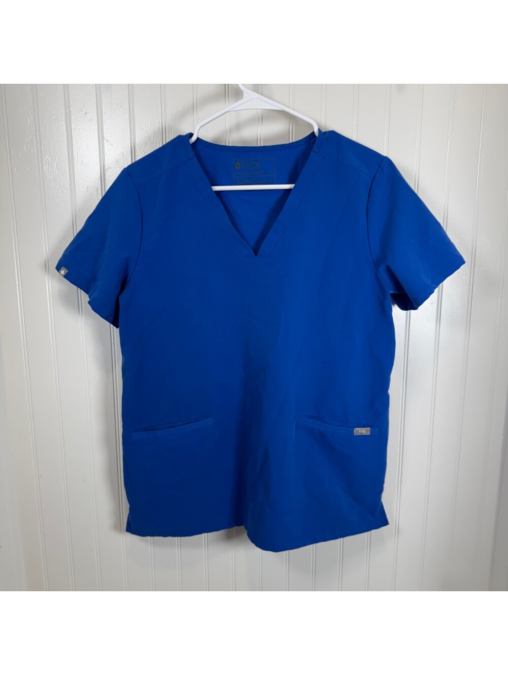 FIGS Technical Collection Blue Medical Scrub Womens Top Size M